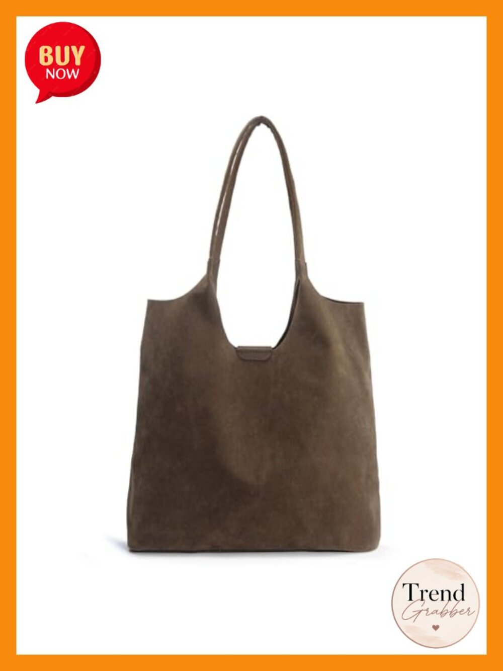 Faux Suede Tote Bag for Women Magnetic Closure Hobo Shoulder Handbag